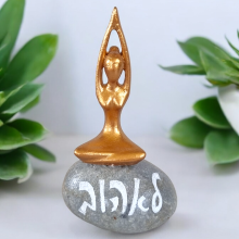 פסלון יוגי מוזהב דגם 8#